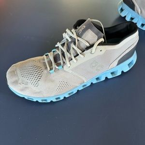 Used ON RUNNING cloud x men in alloy/niagara